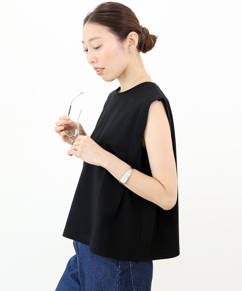 Aletta vita（アレッタビータ）の「ソロナタックスリーブプルオーバー（Tシャツ/カットソー・レディース・ブラック/グレイッシュベージュ/オフホワイト・M）」の14枚目の写真