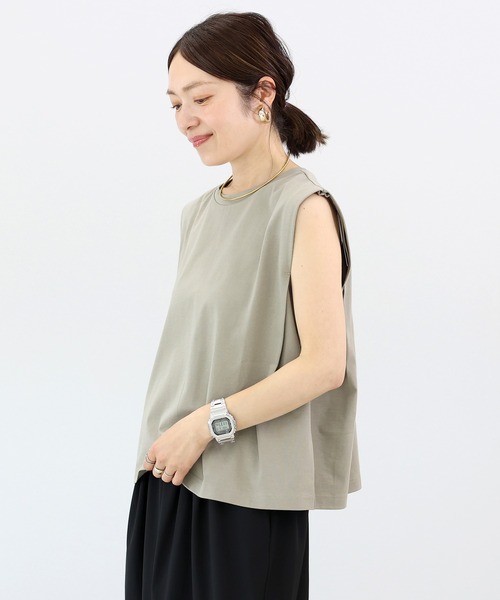 Aletta vita（アレッタビータ）の「ソロナタックスリーブプルオーバー（Tシャツ/カットソー・レディース・ブラック/グレイッシュベージュ/オフホワイト・M）」の21枚目の写真