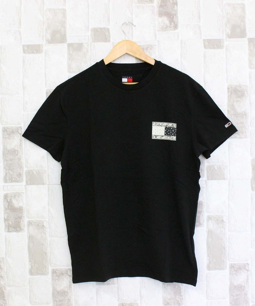 TOMMY HILFIGER(トミーヒルフィガー)の「TJM ペイズリーフラッグバックプリントTシャツ TJM REG PAISLEY FLAG TEE EXT(Tシャツ/カットソー・メンズ・ホワイト/ブラック・XL/L/M)」の6枚目の写真