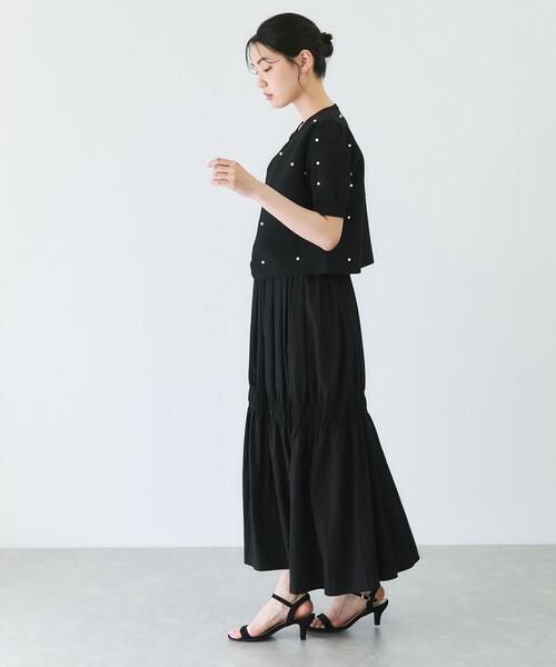 Jayro(ジャイロ)の「パールカーディガン(カーディガン/ボレロ・レディース・ピンク/ネイビー/ブラック・M)」の8枚目の写真