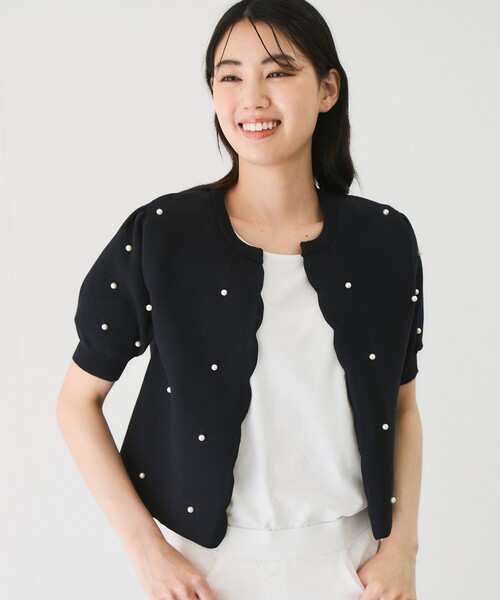 Jayro(ジャイロ)の「パールカーディガン(カーディガン/ボレロ・レディース・ピンク/ネイビー/ブラック・M)」の17枚目の写真