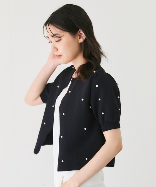 Jayro(ジャイロ)の「パールカーディガン(カーディガン/ボレロ・レディース・ピンク/ネイビー/ブラック・M)」の18枚目の写真