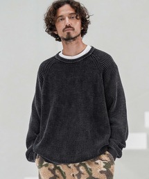 CAMBIO(JrI)mn3140-Powder Bleach Waffle Cotton Knit Pullover vI[o[jbg(jbg/Z[^[)
