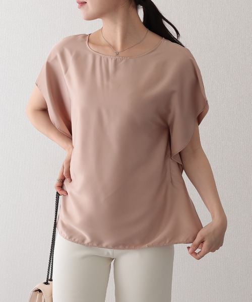 Lace Ladies（レースレディース）の「ソリッドカラー クルーネック オーバーサイズ ドルマンスリーブ プルオーバー（Tシャツ/カットソー・レディース・ピンク/アイボリー・M/XL）」の7枚目の写真
