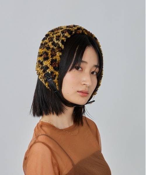 OVERRIDE（オーバーライド）の「OVERRIDE  BOA FK LEATHER HEADMUFF SG / オーバーライド（ハット・レディース・ブラウン/ブラック/ライトベージュ・57~59cm）」の2枚目の写真