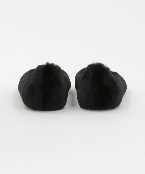 美品 ピッピシック LINDA フラットシューズ パリゴ別注 ブラック 黒 23 別注】＜PIPPICHIC＞LINDA フェイクファー フラットシューズ