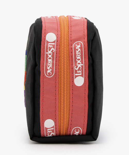 ■LeSportsac■SQUARE COSMETICテトリスハートエンブロイダリー SQUARE COSMETIC テトリスハートエンブロイダリースクエア
