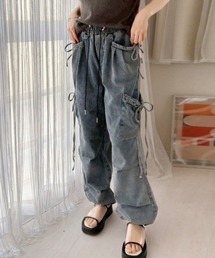 perky room（パーキールーム）の「ワイドシルエットデニムカーゴパンツ（カーゴパンツ）」