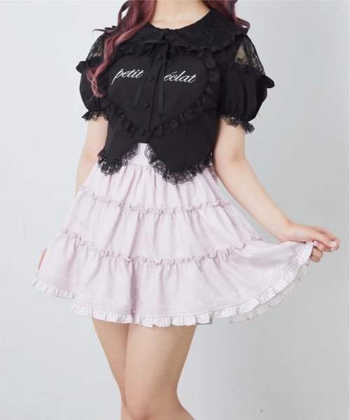 Ank Rouge（アンクルージュ）の「ハートのブラウス（シャツ/ブラウス・レディース・ホワイト/ブラック・M）」の14枚目の写真