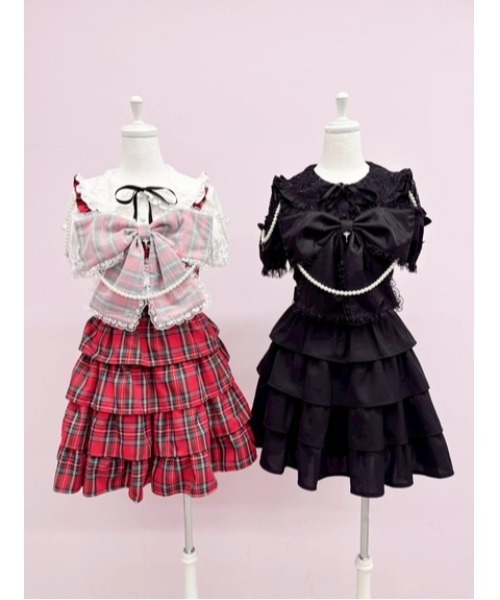 Ank Rouge（アンクルージュ）の「ハートのブラウス（Tシャツ/カットソー・レディース・ホワイト/ブラック・M）」の6枚目の写真