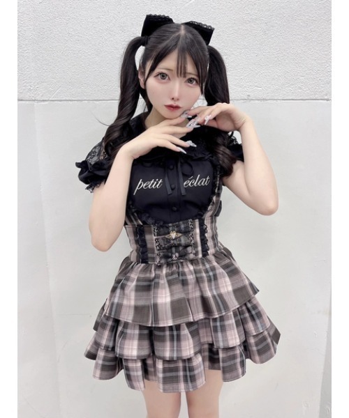 Ank Rouge（アンクルージュ）の「ハートのブラウス（Tシャツ/カットソー・レディース・ホワイト/ブラック・M）」の14枚目の写真