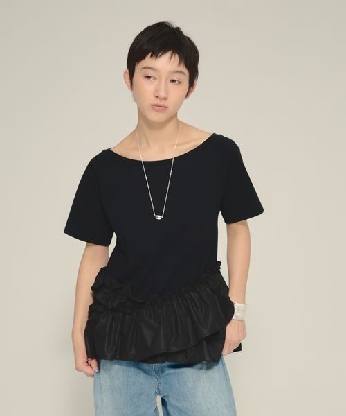 eL(エル)の「【eL】Random Frili TEE/575718(Tシャツ/カットソー・レディース・ブラック/カーキ・FREE)」の20枚目の写真