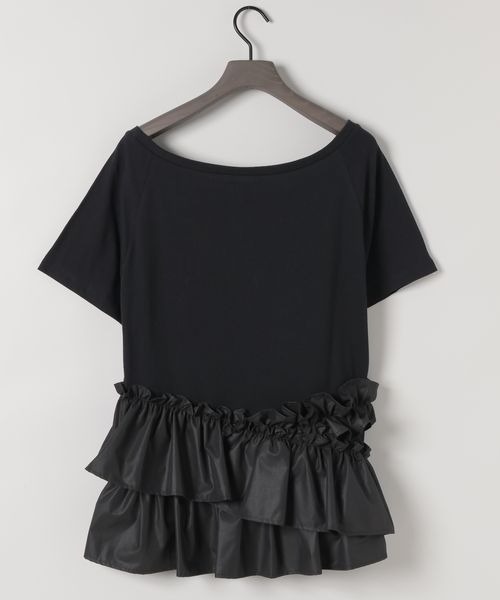 eL(エル)の「【eL】Random Frili TEE/575718(Tシャツ/カットソー・レディース・ブラック/カーキ・FREE)」の4枚目の写真