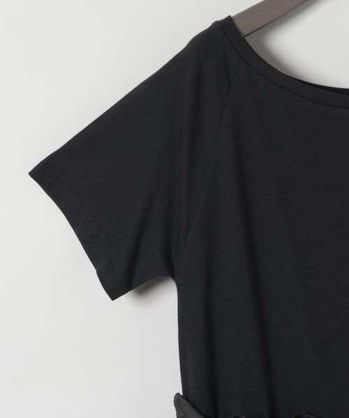 eL(エル)の「【eL】Random Frili TEE/575718(Tシャツ/カットソー・レディース・ブラック/カーキ・FREE)」の6枚目の写真