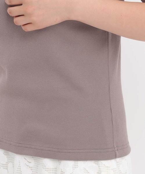 Andemiu（アンデミュウ）の「リブボートネック5分袖カットソー587124（Tシャツ/カットソー・レディース・ブラック/オフホワイト/ブラウン・FREE）」の18枚目の写真