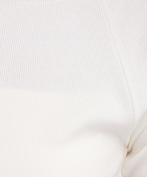 Andemiu（アンデミュウ）の「リブボートネック5分袖カットソー587124（Tシャツ/カットソー・レディース・ブラック/オフホワイト/ブラウン・FREE）」の21枚目の写真