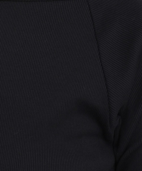 Andemiu（アンデミュウ）の「リブボートネック5分袖カットソー587124（Tシャツ/カットソー・レディース・ブラック/オフホワイト/ブラウン・FREE）」の22枚目の写真