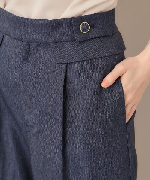 couture brooch（クチュールブローチ）の「【マシンウォッシャブル・スッキリ見え】デニムライク釦デザインパンツ（その他パンツ・レディース・ネイビー/ブラック・38/36/42/40）」の3枚目の写真