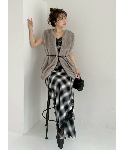 FRAYIDレーストリムスリップワンピース レーストリムスリップワンピース（ワンピース）｜FRAY I.D