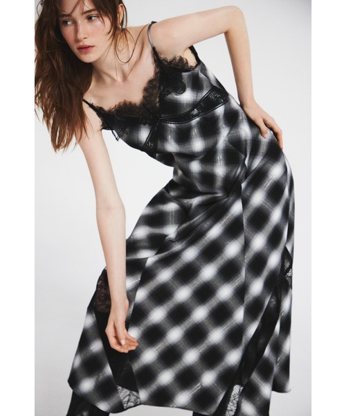 FRAY♡レース　トリム　スリップ　ドレス FRAY I.D（フレイアイディー）の「レーストリムスリップドレス