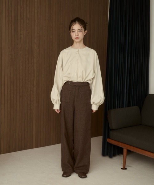 moi tytto(モイテュット)の「【セットアップ可能】チェックデザインスラックス(スラックス・レディース・ダークブラウン/ブラウン・SMALL/FREE)」の14枚目の写真