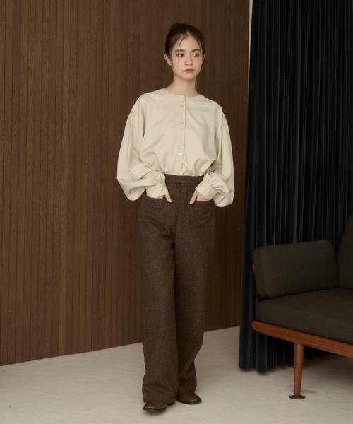 moi tytto(モイテュット)の「【セットアップ可能】チェックデザインスラックス(スラックス・レディース・ダークブラウン/ブラウン・SMALL/FREE)」の20枚目の写真