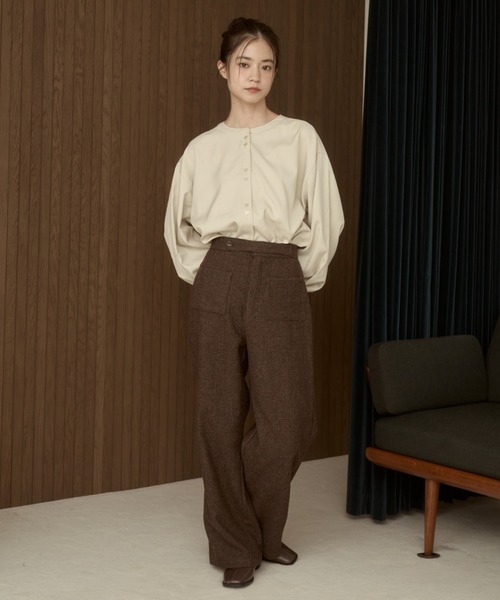 moi tytto(モイテュット)の「【セットアップ可能】チェックデザインスラックス(スラックス・レディース・ダークブラウン/ブラウン・SMALL/FREE)」の21枚目の写真