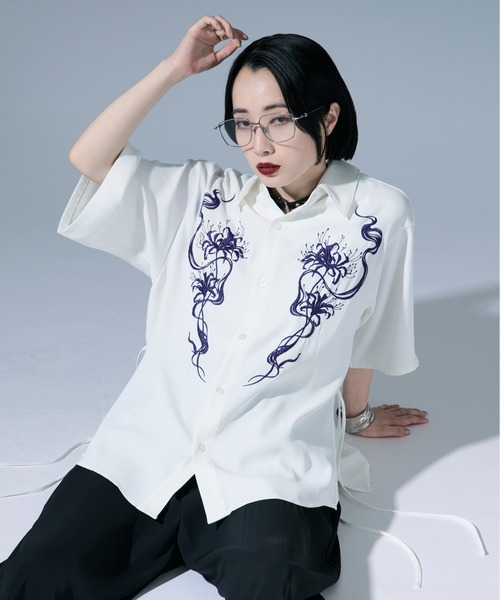 セール】彼岸花刺繍シャツ（シャツ/ブラウス）｜Ellno Loset