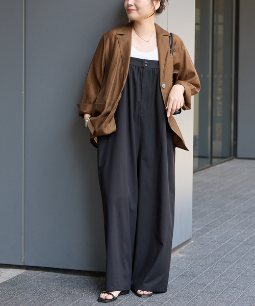 JOURNAL STANDARD(ジャーナルスタンダード)の「《追加2》ライトラフクロスジャケット(テーラードジャケット・レディース・ブラック/ブラウン・FREE)」の10枚目の写真