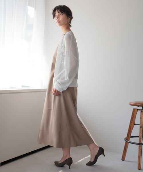 SOTT（ソット）の「Sheer Embroidery Cardigan／シアー刺繍カーディガン（カーディガン/ボレロ・レディース・ホワイト/ブラック・FREE）」の16枚目の写真