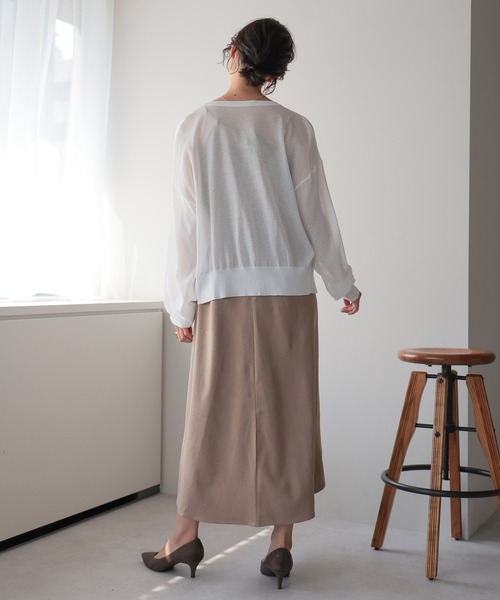 SOTT（ソット）の「Sheer Embroidery Cardigan／シアー刺繍カーディガン（カーディガン/ボレロ・レディース・ホワイト/ブラック・FREE）」の15枚目の写真