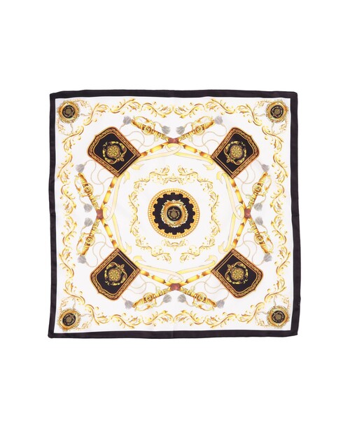 B:MING by BEAMS（ビーミングバイビームス）の「クラシック スカーフ（バンダナ/スカーフ・レディース・クリーム/ブラック・ONE SIZE）」の3枚目の写真