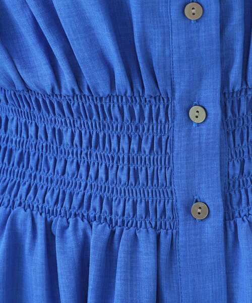 OPAQUE.CLIP（オペークドットクリップ）の「リネンライクスキッパーフィット＆フレアワンピース【洗濯機洗い可】（ワンピース・レディース・ライトベージュ/ダークブラウン/ブルー系その他/ネイビー・36/38/40/42）」の12枚目の写真