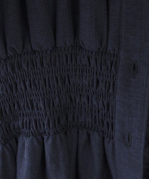 OPAQUE.CLIP（オペークドットクリップ）の「リネンライクスキッパーフィット＆フレアワンピース【洗濯機洗い可】（ワンピース・レディース・ライトベージュ/ダークブラウン/ブルー系その他/ネイビー・36/38/40/42）」の16枚目の写真