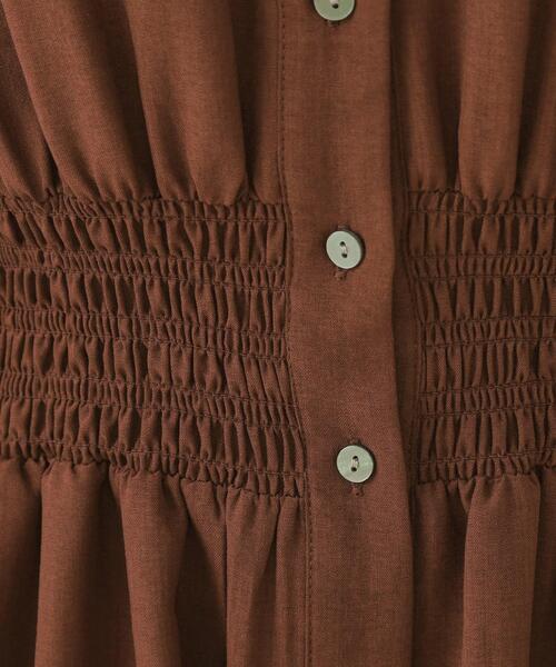 OPAQUE.CLIP（オペークドットクリップ）の「リネンライクスキッパーフィット＆フレアワンピース【洗濯機洗い可】（ワンピース・レディース・ライトベージュ/ダークブラウン/ブルー系その他/ネイビー・36/38/40/42）」の20枚目の写真