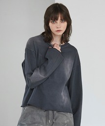 【Spielio】Vintage-inspired cropped Tee/ ヴィンテージライク クロップドTシャツ(ロンT)