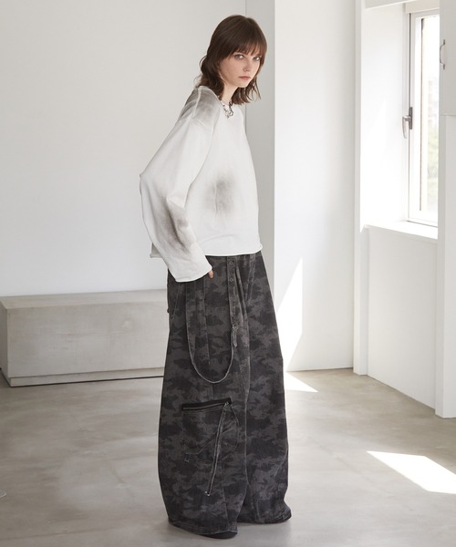 Spielio(シュピーリオ)の「【Spielio】Vintage-inspired cropped Tee/ ヴィンテージライク クロップドTシャツ(ロンT)(Tシャツ/カットソー・メンズ・ブラック/ホワイト/ダークブルー・S/M/L)」の6枚目の写真