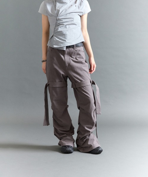 FTW（エフティダブリュー）の「SHIRRING TIE PANTS（その他パンツ・レディース・カーキ/ブラック/チャコールグレー・MEDIUM/SMALL）」の4枚目の写真