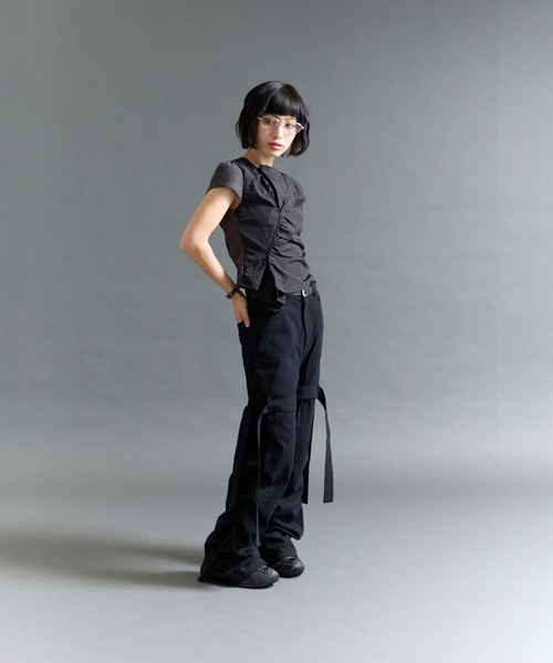 FTW（エフティダブリュー）の「SHIRRING TIE PANTS（その他パンツ・レディース・カーキ/ブラック/チャコールグレー・MEDIUM/SMALL）」の21枚目の写真