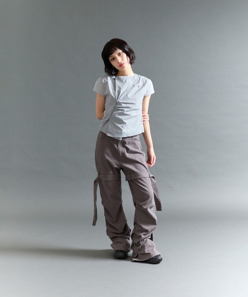 FTW（エフティダブリュー）の「SHIRRING TIE PANTS（その他パンツ・レディース・カーキ/ブラック/チャコールグレー・MEDIUM/SMALL）」の10枚目の写真