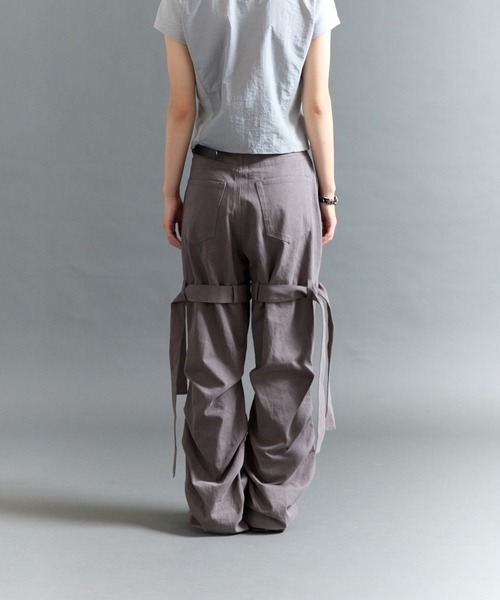 FTW（エフティダブリュー）の「SHIRRING TIE PANTS（その他パンツ・レディース・カーキ/ブラック/チャコールグレー・MEDIUM/SMALL）」の9枚目の写真