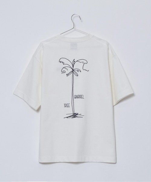 Sunny Smith(サニースミス)の「【SUNNY SMITH】ウルトラヘビーオンスヤシの木柄両面刺Tシャツ(Tシャツ/カットソー・メンズ・オフホワイト/チャコール/アッシュグレー・SMALL/MEDIUM/LARGE)」の5枚目の写真