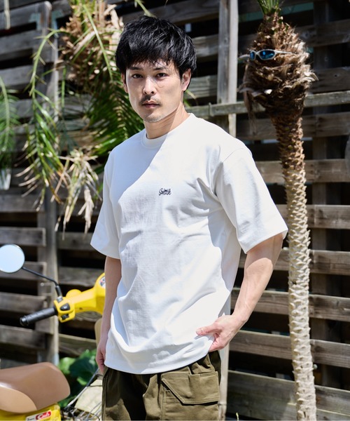 Sunny Smith(サニースミス)の「【SUNNY SMITH】ウルトラヘビーオンスヤシの木柄両面刺Tシャツ(Tシャツ/カットソー・メンズ・オフホワイト/チャコール/アッシュグレー・SMALL/MEDIUM/LARGE)」の21枚目の写真