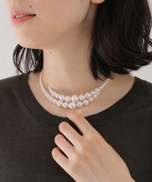 IENA（イエナ）の「Pearl International CO/11SERPENTCHUTE ネックレス（ネックレス・レディース・ホワイト・FREE）」の4枚目の写真