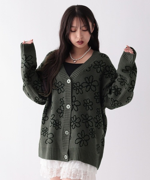 repipi armario（レピピ アルマリオ）の「アソートルーズカーディガン（カーディガン/ボレロ・キッズ・ホワイト系/ブラック系2/ブラック系1/ブルー系/グレー系・SMALL/LARGE/MEDIUM）」の4枚目の写真