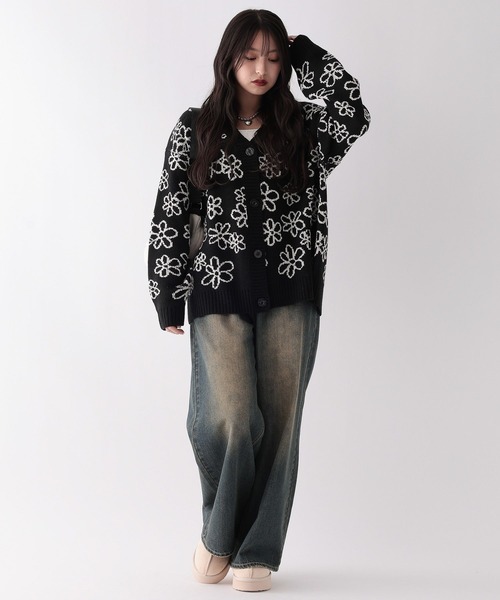 repipi armario（レピピ アルマリオ）の「アソートルーズカーディガン（カーディガン/ボレロ・キッズ・ホワイト系/ブラック系2/ブラック系1/ブルー系/グレー系・SMALL/LARGE/MEDIUM）」の18枚目の写真