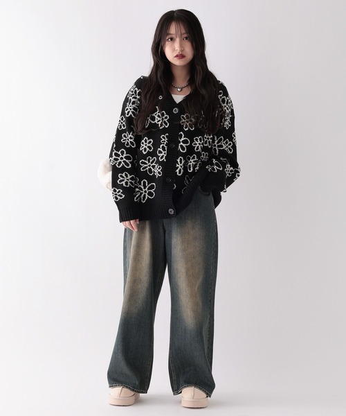 repipi armario（レピピ アルマリオ）の「アソートルーズカーディガン（カーディガン/ボレロ・キッズ・ホワイト系/ブラック系2/ブラック系1/ブルー系/グレー系・SMALL/LARGE/MEDIUM）」の20枚目の写真