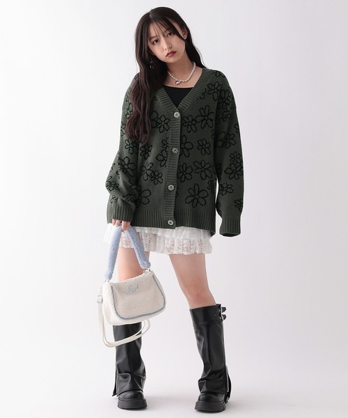 repipi armario（レピピ アルマリオ）の「アソートルーズカーディガン（カーディガン/ボレロ・キッズ・ホワイト系/ブラック系2/ブラック系1/ブルー系/グレー系・SMALL/LARGE/MEDIUM）」の21枚目の写真