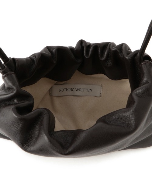 NOTHING WRITTEN Nella strap mini bag 黒 NOTHING WRITTEN | Nella Strap Leather Bag | Women | Lane