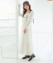 MAJESTIC LEGON | バイカラーリボンキャミワンピース(ワンピース)